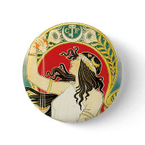 Henri Privat~Livemont ~ Art Nouveau Button