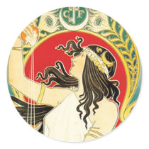 Henri Privat~Livemont ~ Art Nouveau Sticker