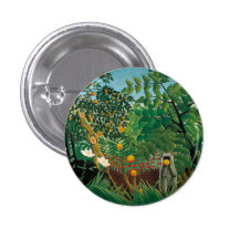 Henri Rousseau Exotic Landscape Button