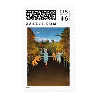 Henri Rousseau - Football Players stamp