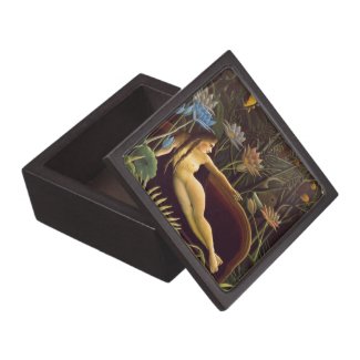 Henri Rousseau The Dream Jungle Flowers Painting Premium Keepsake Box