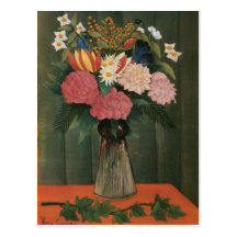 Henri Rousseau's Flowers in a Vase (1909) Post Card