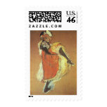 Henri Toulouse Lautrec - Jane Arvil Dancing Postage Stamp