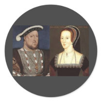 Henry 8th and Anne Boleyn Round Sticker