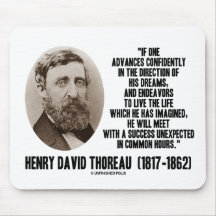 Henry David Thoreau Advance Confidently Dreams Mousepad