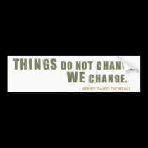 Henry David Thoreau Quote bumper stickers