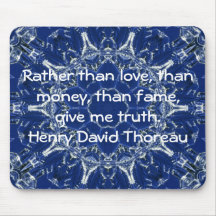 Henry David Thoreau Wisdom Quotation Saying Mouse Pad