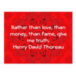 Henry David Thoreau Wisdom Quotation Saying Post Card