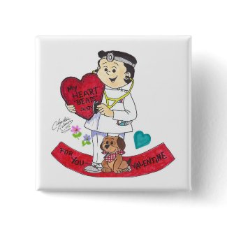 Henry doctor valentine- He gives his heart away button