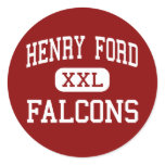 Henry Ford - Falcons - Middle - Avondale Louisiana Round Stickers