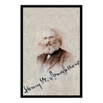 Henry Longfellow Signed Card 1860 posters
