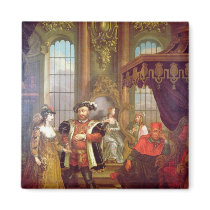 Henry VIII  introducing Anne Boleyn at court Refrigerator Magnets