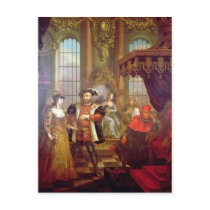 Henry VIII  introducing Anne Boleyn at court Post Cards