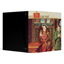 Henry VIII Playing a Harp with his Fool Wil 3 Ring Binder