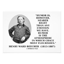 Henry Ward Beecher Humor Nearer Emotion Grace Announcements