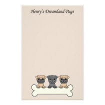 Henry's Dreamland Pugs stationery