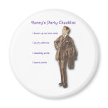 Henry's Party Checklist Magnets