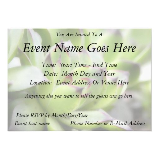 Hens And Chicks - Sempervivum Custom Announcements