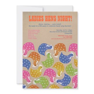 Hens Night Bachelorette Party Wedding Invite invitation