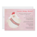 Hen's Party Funny Chicken Illustrated Invite invitation