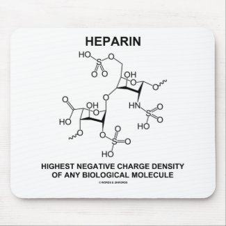 Heparin Highest Negative Charge Density Biological mousepad