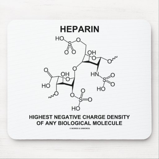 Heparin Highest Negative Charge Density Biological Mousepads