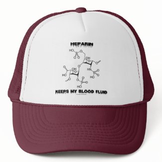 Heparin Keeps My Blood Fluid (Chemistry Molecule) hat