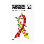Hepatitis C Christmas Lights Ribbon postage