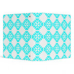 Her Cute Girly Style Cyan & White Damask Girls binders