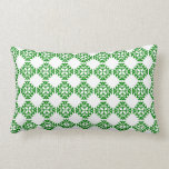 Her Cute Girly Style Green & White Damask Girls Pillows