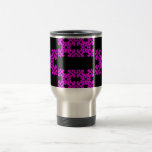 Her Cute Girly Style Pink & Black Damask Girls Mugs