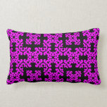 Her Cute Girly Style Pink & Black Damask Girls Throw Pillows