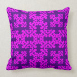 Her Cute Girly Style Pink & Purple Damask Girls Throw Pillow