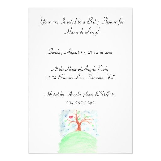 Her Family Tree is Growing -Baby Shower Invitation