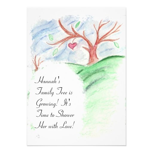 Her Family Tree is Growing -Baby Shower Invitation