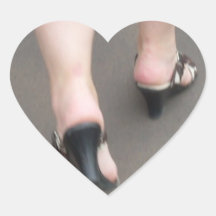 HER FEET HEART STICKER