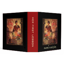 Her first lesson binders, vintage recipes binders by fine_stationery Her first lesson binders, vintage recipes binders