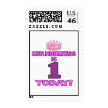 Her Highness Is ONE Today stamps