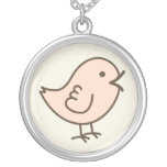 Her Little Pink Love Bird Vector Art necklaces