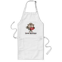 Her Love Monkey Funny Valentine Apron