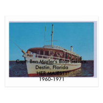 HER MAJESTY Capt. Ben Marler, Destin, Florida postcards