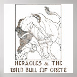 Heracles &amp; The Bull of Crete Print
