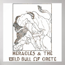 Heracles & The Bull of Crete Print