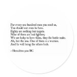 Heraclitus Quote Round Sticker