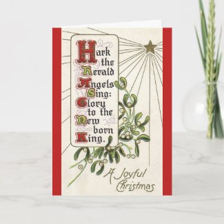Herald Angels Vintage Christmas Card