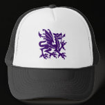 Heraldic Dragon 01 - Deep Purple hats