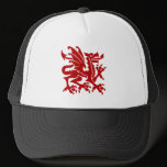 Heraldic Dragon 01 - Ruby Red hats