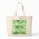 Heraldic Dragon (Green) - Jumbo Tote Bags