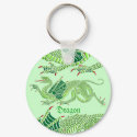 Heraldic Dragon (Green) - Keychain