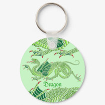 Heraldic Dragon (Green) - Keychain